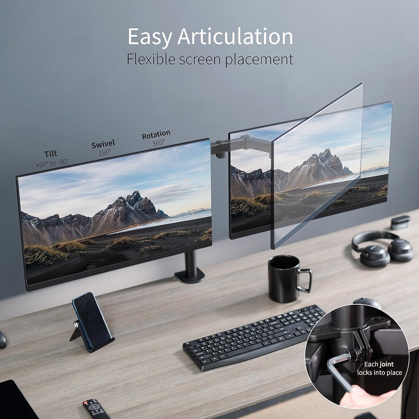 Awesome Stand for 2 Computer Screens – Easy to Adjust and Super Strong!