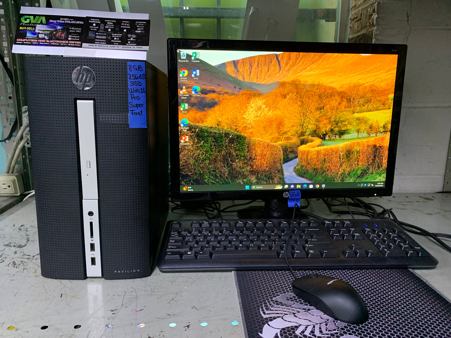 Hp Pavilion 510-a010 Complete System | AMD | 8GB Ram | 256GB SSD | Win 11 Pro