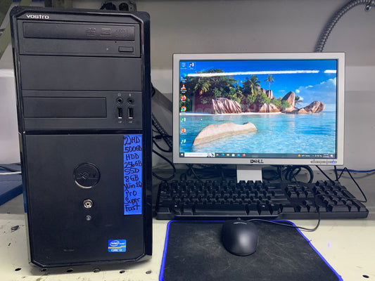 Dell Complete System Dell Vostro i3-2120 3.30 Ghz | 8GB | 2) hds de 500GB hdd and 256GB SSD| DVD Rw Dr.